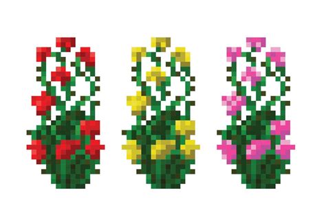 Games Concept, Resizable Vector, Pixel art, Flowers 9257744 Vector Art at Vecteezy