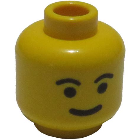 LEGO Minifig Head with Standard Grin and Eyebrows (Safety Stud) (3626 ...