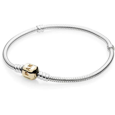 PANDORA - Sterling Silver Bracelet With 14K Gold Clasp - 590702HG-19 - Walmart.com - Walmart.com