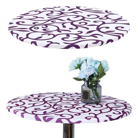 Round Elastic Table Covers for Outdoor Patio Home Decor Party Tablecloths | eBay