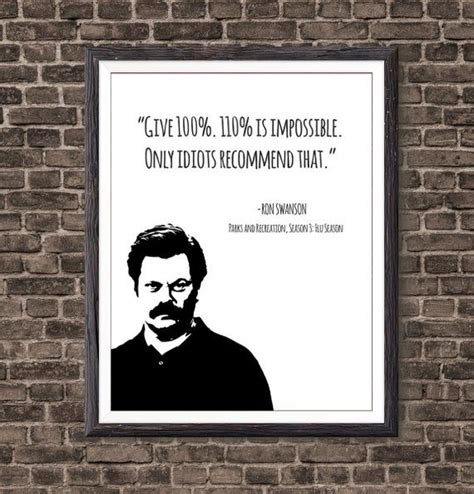 Ron Swanson Quote Poster Parks and Recreation Quote Print TV | Etsy | Ron swanson quotes, Parks ...