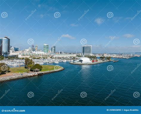 Panorama Aerial View of San Diego Skyline and Waterfront Stock Photo - Image of nature ...