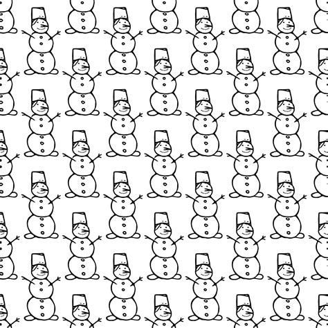 seamless snowman background. set of cartoon snowman. 4264125 Vector Art at Vecteezy