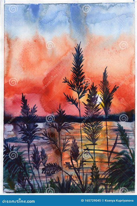 Watercolor Sunset Stock Illustrations – 7,505 Watercolor Sunset Stock ...