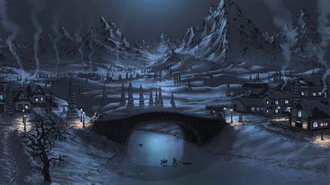 winter night-Digital Art design HD Wallpaper-1920x1080 Download | 10wallpaper.com