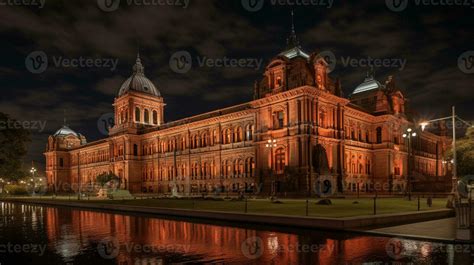 Night view of Casa Rosada. Generative AI 32975522 Stock Photo at Vecteezy