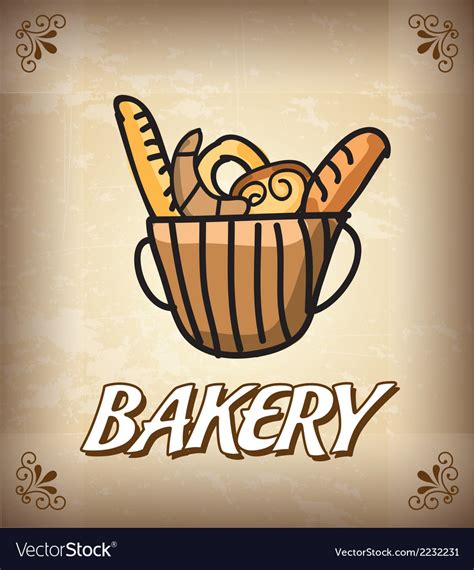 Bakery design over vintage background Royalty Free Vector