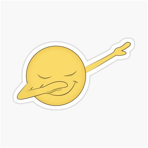 "Funny Dabbing Emoji" Sticker by CreativeStrike | Redbubble