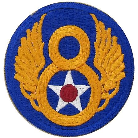 Tygmärke 8th USAAF US Army Air Force WW2 - WW1 WW2 & Reenactment - U.S. ARMY - Desertrat.se