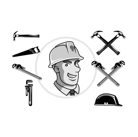 Handyman and tools illustration vector 23213463 Vector Art at Vecteezy