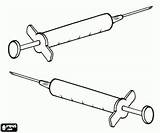 Syringe Coloring Page sketch template