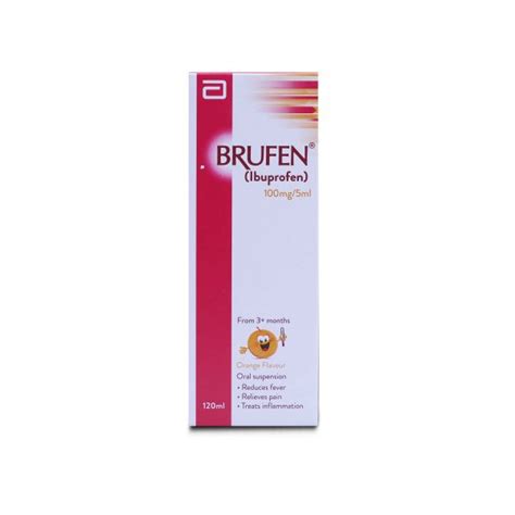 Brufen 100mg/5ml Suspension 120 ml - Uses, Formula, Side Effects