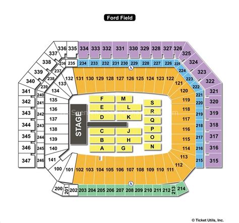 Chart field ford seating