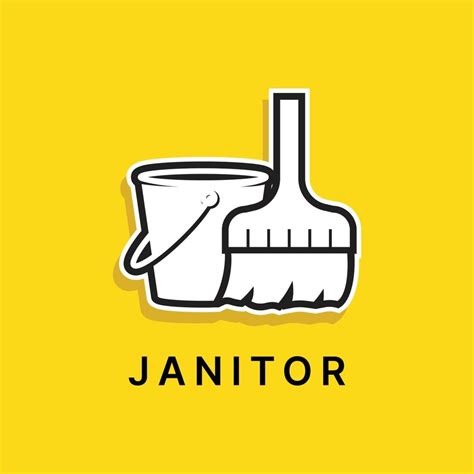 Design vector janitor icon with yellow background 22476911 Vector Art at Vecteezy