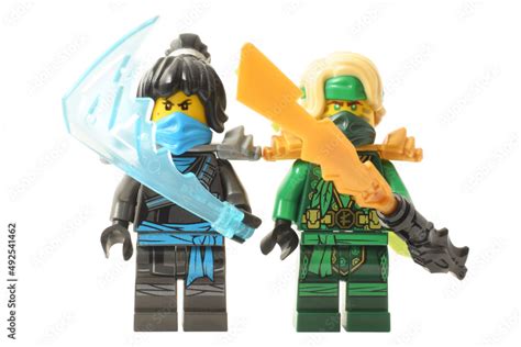 Editorial illustrative image of lego ninjago minifugures green ninja ...