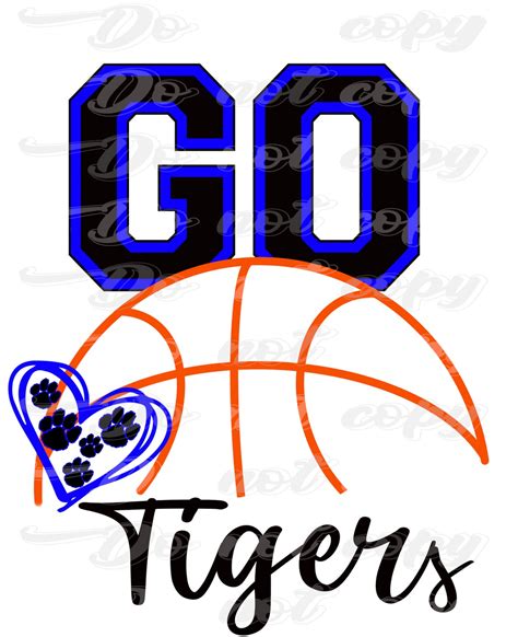 GO Tigers Basketball Blue PNG Digital Download Sublimation File - Etsy