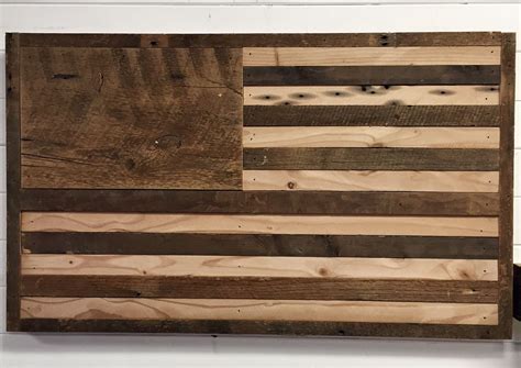 Buy a Hand Crafted Reclaimed Wood American Flag Wall Decor, made to ...