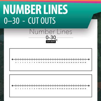 Number Line to 30 - Cut-out Worksheet (0-30 Number Lines) by ClassCrown