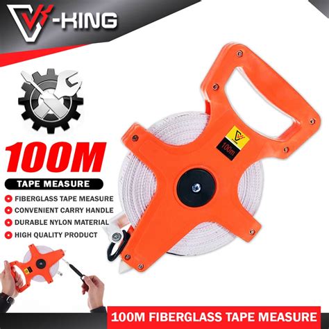 Vking 50m 100m Tape Measure Fiber Glass High Quality Heavy Duty Meter ...