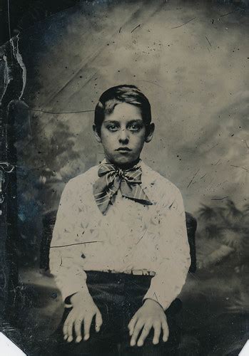 Tin type portrait of an intense young boy | Undated tin type ...