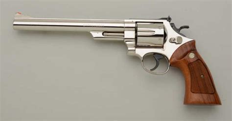 Smith & Wesson .44 Magnum caliber Model 29-2 double action revolver, factory nickel finish, 8 3/8”