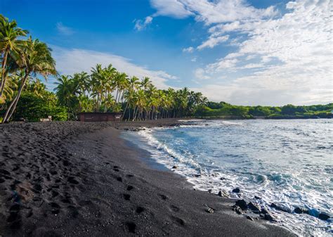 Hawaii’s new black-sand beach created by volcano eruption