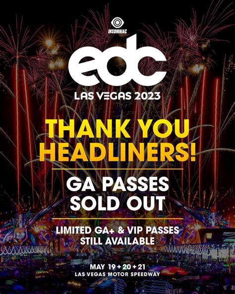 EDC Las Vegas 2023 Tickets On Sale, GA Sells Out in Minutes - The DJ ...