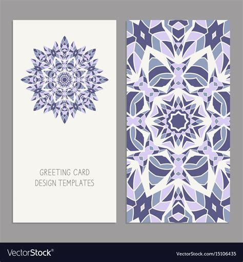 Templates for greeting and business cards Vector Image