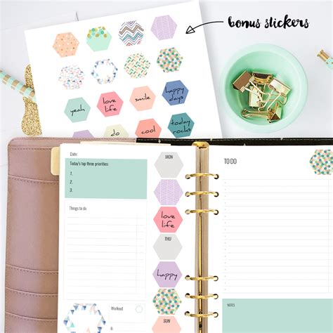 Paper Calendars & Planners Paper & Party Supplies Planner Inserts White ...