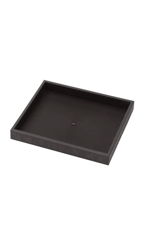 Small Black Plastic Stackable Tray - 7 1/4"L x 8 1/4"W x 1”H - Set of 3 ...