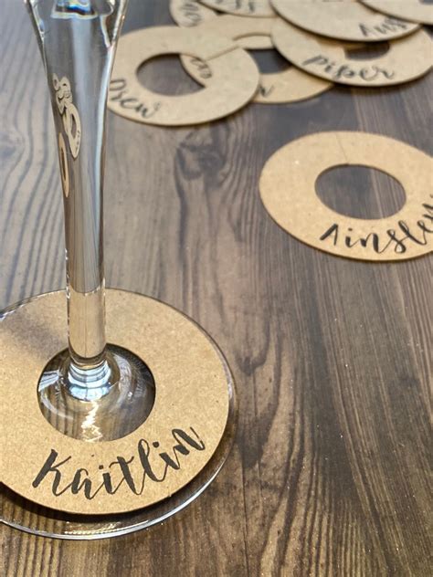 Wine Identifier Tags Personalized Calligraphy Wine Glass | Etsy