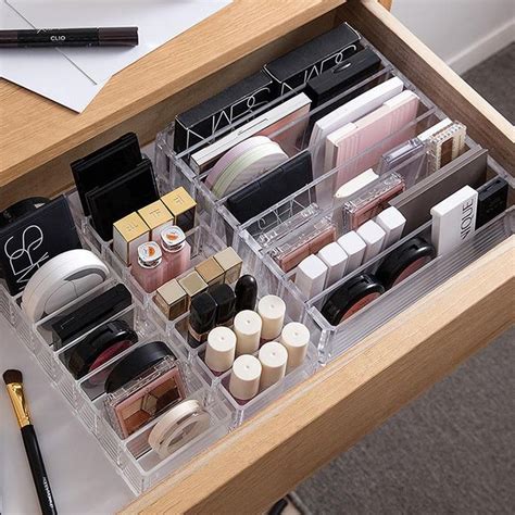 Cosmetic Drawer Organizer | Makeup drawer organization, Acrylic ...