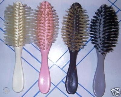 4 Vintage Avon Hair Brushes Pink Flair Half Round Gray | #42647694