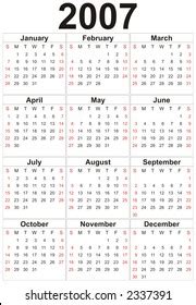 659 2007 Calendar Images, Stock Photos, 3D objects, & Vectors | Shutterstock