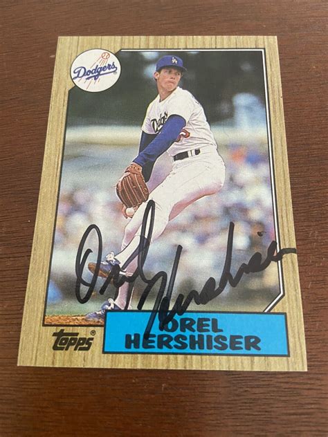 OREL HERSHISER 1987 Topps BASEBALL #385 LA DODGERS SIGNED AUTOGRAPH AUTO CARD | eBay