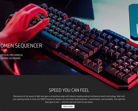 HP OMEN Sequencer Optical – Mechanical Gaming Keyboard – ZAH Computers