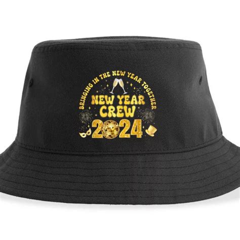 New Years Eve Party Supplies 2024 Happy New Year Fireworks Sustainable Bucket Hat | TeeShirtPalace