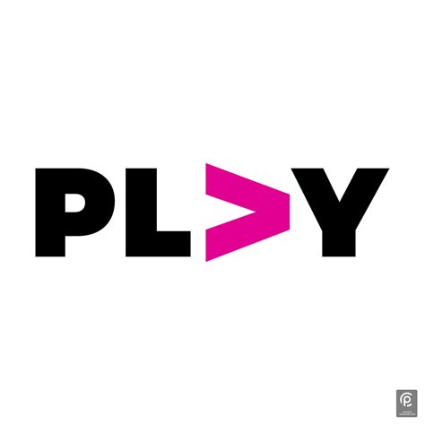 the word play is written in black and pink on a white background with ...