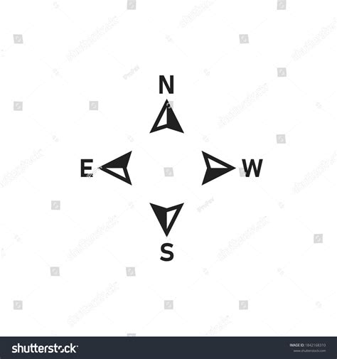 North Arrow Icon Compas Symbol Map Stock Vector (Royalty Free ...