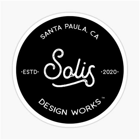 "Solis Design Works Badge Logo" Sticker for Sale by SolisWorks | Redbubble