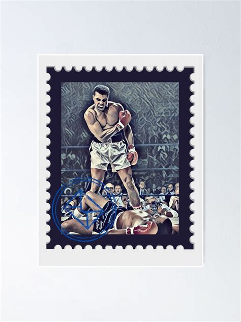 "Cassius Clay vs Sonny Liston Postage Stamp" Poster by IustusTitulus ...