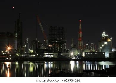 Industrial Complex Night View Stock Photo 619954526 | Shutterstock