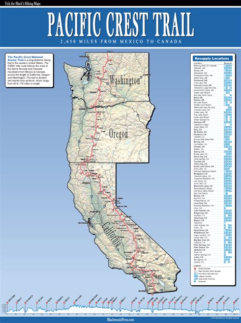 Pacific Crest Trail Map | Pacific coast trail, Hiking map, Pacific crest trail