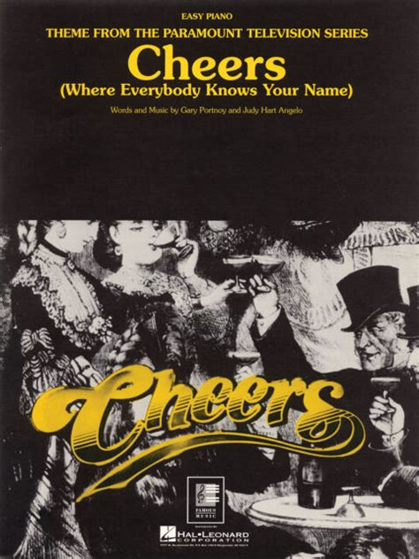 Cheers TV Theme Song Where Everybody Knows Your Name Easy Piano Sheet ...