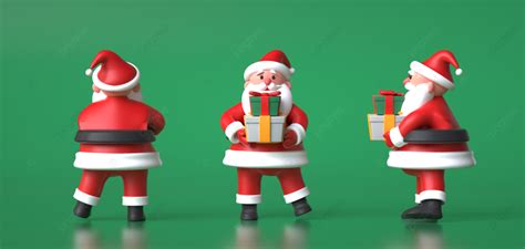 3d Santa Claus Three Dimensional View Background, 3d Character, Three Dimensional Map, Santa ...