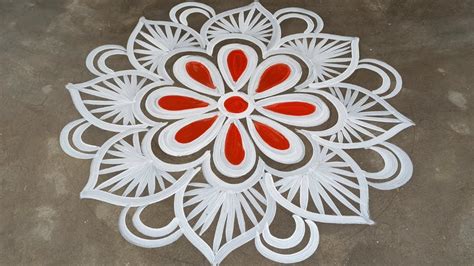 laxmi puja special floor alpona / Very easy Alpana Design For Laxmi Puja / diwali rangoli ...