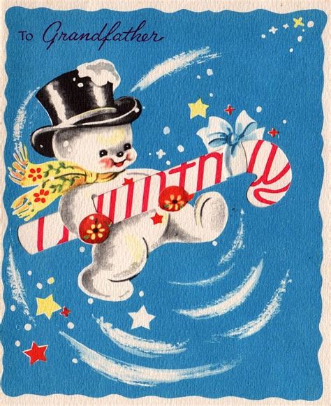 Snowman Christmas Card Unused BR 67 | eBay | Vintage christmas cards ...