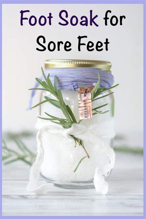 Foot Soak for Sore Feet - Magnesium Rosemary Foot Soak Recipe - The Artisan Life