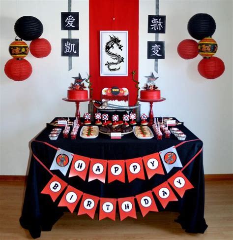 Resultado de imagen para ideas cumpleaños karate | Fiesta de karate, Fiesta asiática, Fiestas ...