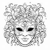 Baixe Ilustração De Design Artístico Máscara Coloring Pages  sketch template